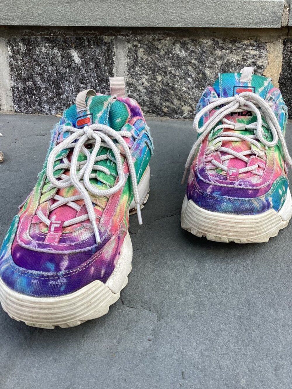 FILA Disruptor II Tie Dye Multicolor, Women's Size 7.5